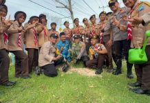 Ratusan Siswa SMK di Dumai Dukung Gerakan Penanaman Pohon Polda Riau