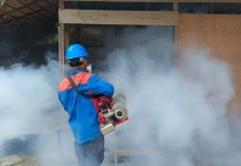 Cegah penyebaran DBD, Apical Lakukan fogging di Pemukiman Area Perusahaan