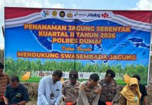 Polres Dumai Gelar Penanaman Jagung Serentak Quartal II 2026 di Pangkalan Sesai, Dukung Swasembada Pangan Nasional